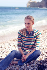 dámský letní ručně pletený svetřík z příze Algarve