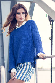 dámský letní ručně pletený svetřík z příze Soft Cotton a Algarve
