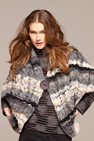 dámský ručně pletený kabátek z příze Murano