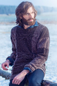 pánský ručně pletený svetr z příze Irish Tweed