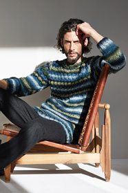 obrázek ručně pleteného pánského svetru